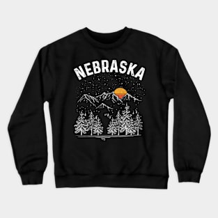 Vintage Retro Nebraska State Crewneck Sweatshirt